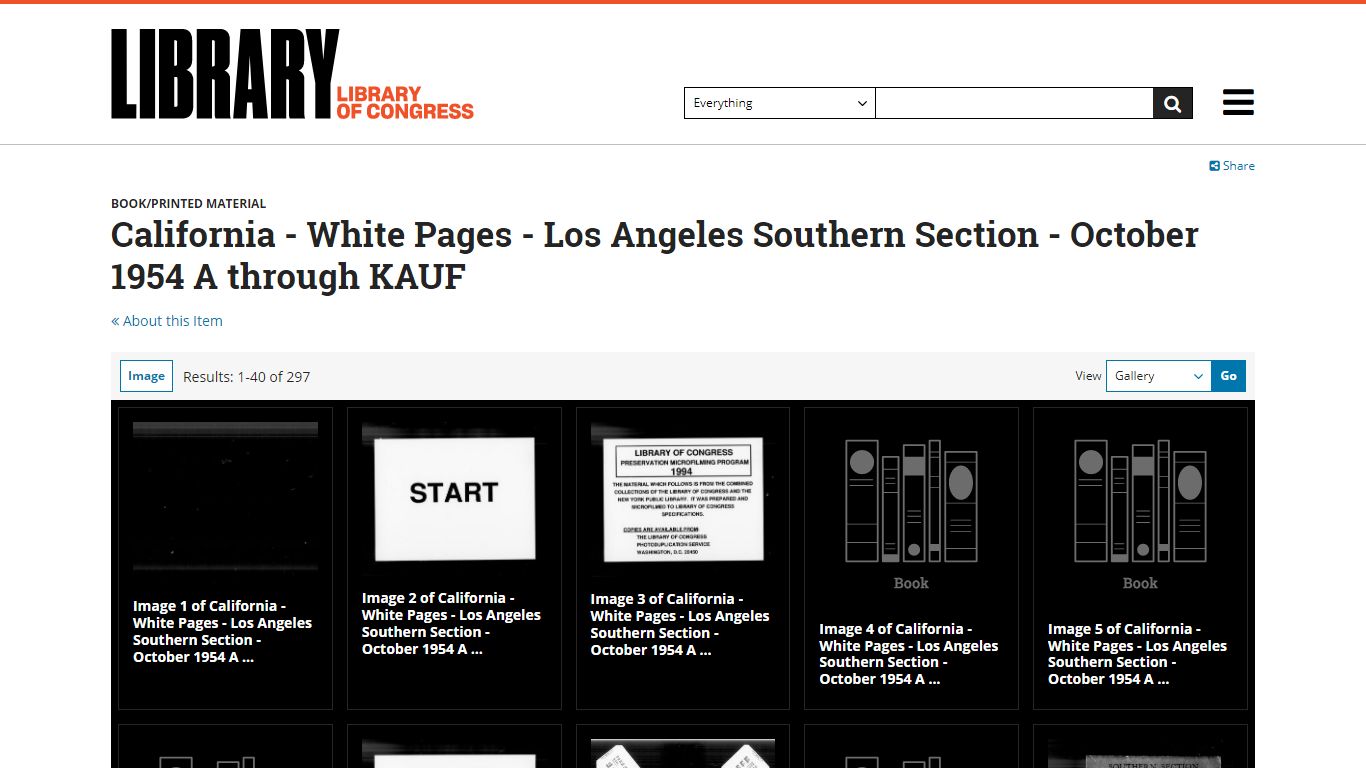 California - White Pages - Los Angeles Southern Section - October 1954 ...